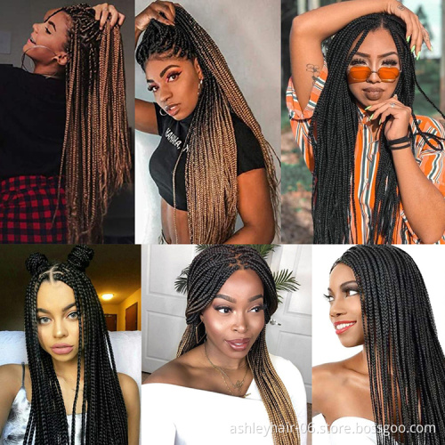 Julianna Top Quality 13*3 Braid Wig For Black Women Wholesale Prices Synthetic Fiber Lace Front Wig Hair Wigs